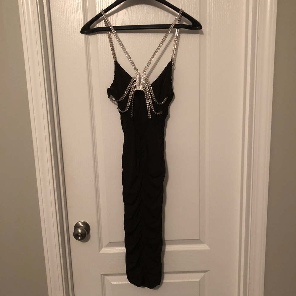 Cache Dress with Rhinestone strapping